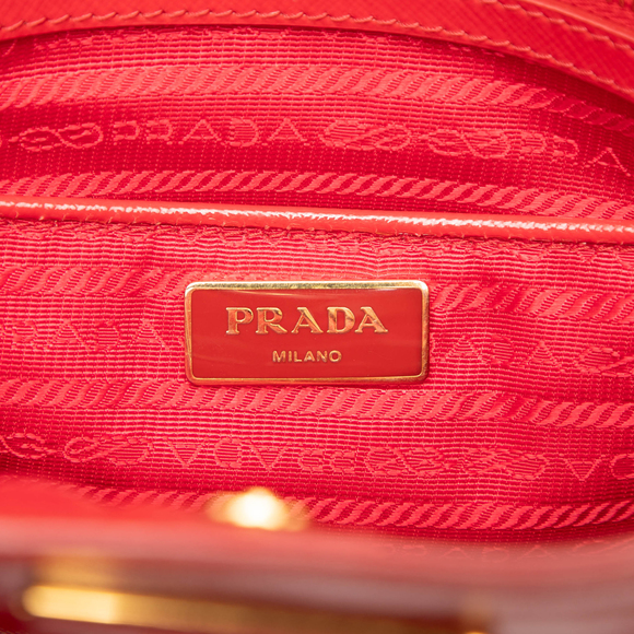 Pre-Loved Prada Large Saffiano Vernice Galleria Satchel - Picture 5 of 7